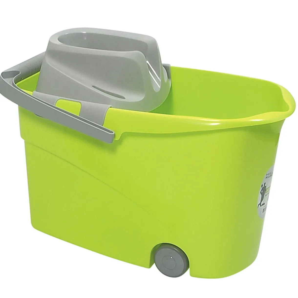Nettoyage Et Entretien|Gifi Seau Wash Easy à roulettes Paul Masquin vert et gris