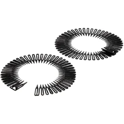 Sale Gifi Serre tête en plastique noir brillant x2