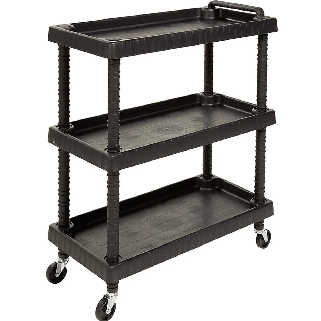 Online Gifi Servante à roulettes résine étagère ajustable noir