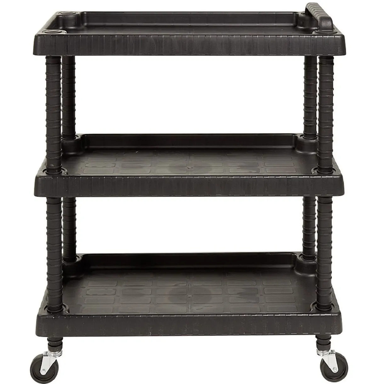 Online Gifi Servante à roulettes résine étagère ajustable noir