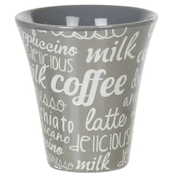 Service à café faïence ardoise gris blanc 6 personnes^Gifi