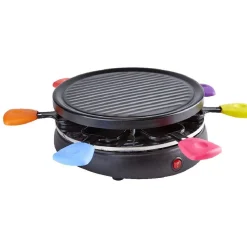 Service à raclette grill caquelon multicolore 6 personnes^Gifi Discount