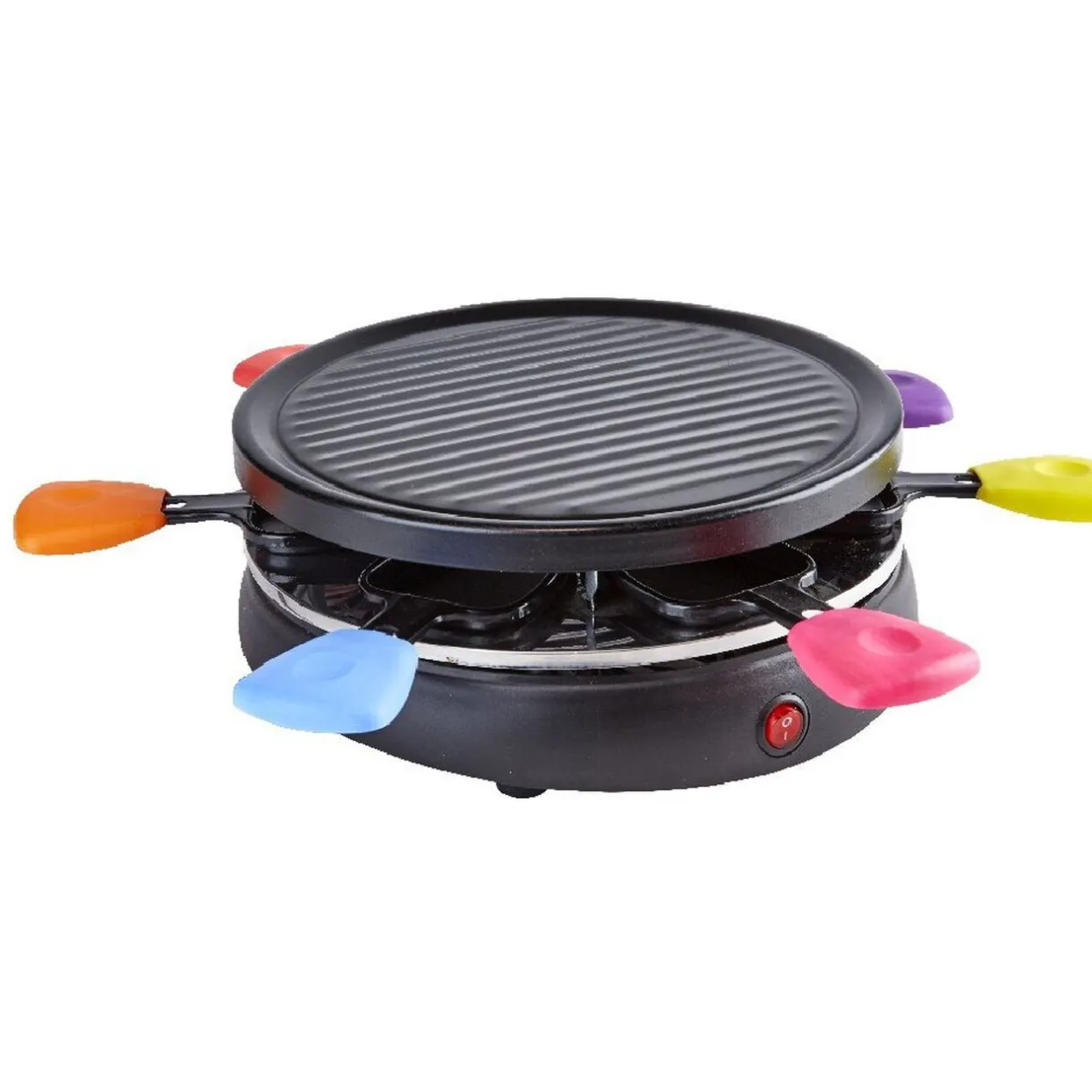 Service à raclette grill caquelon multicolore 6 personnes^Gifi Discount