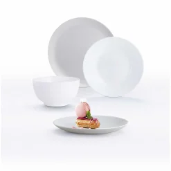 Service à vaisselle Diwali gris et blanc 16 pièces^Gifi Clearance