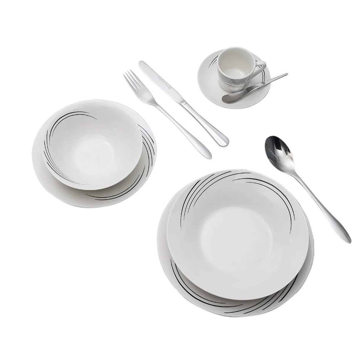 Service à vaisselle en porcelaine 48 pièces^Gifi