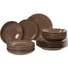 Service à vaisselle marron en faïence 18 pièces^Gifi Hot