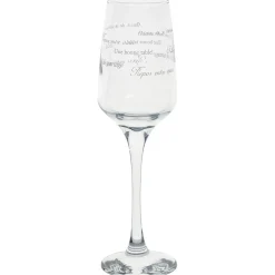Service à verre transparent avec inscriptions phrases x12^Gifi New