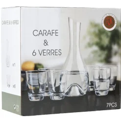 Service 6 verres à eau et 1 carafe^Gifi Best
