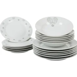 Service de table assiettes motif coeurs^Gifi Hot
