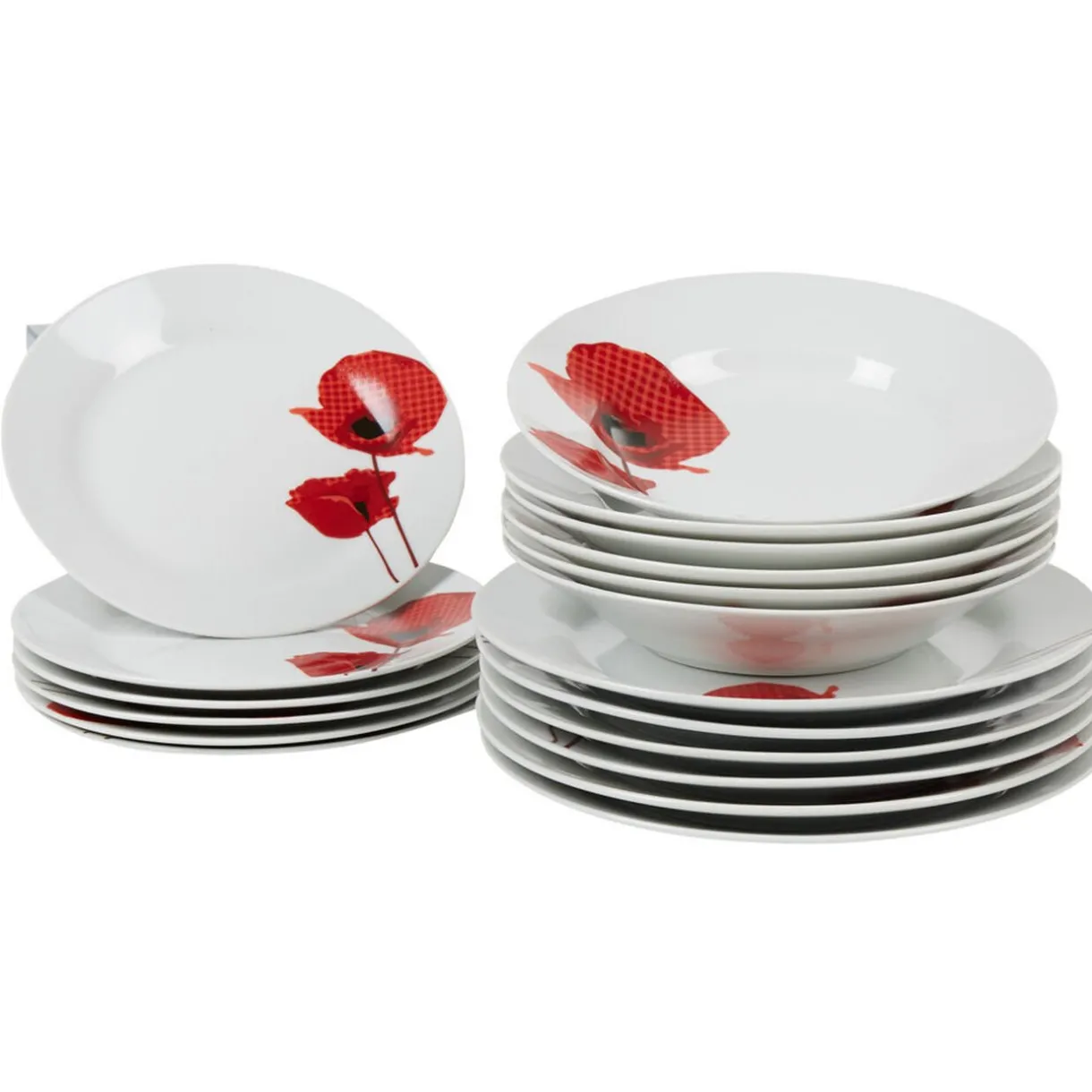 Service de table assiettes motif coquelicots^Gifi Sale