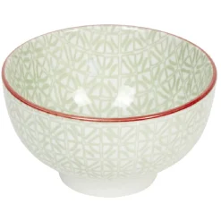 Service en porcelaine 18 pièces motif graphique beige et rouge^Gifi Clearance