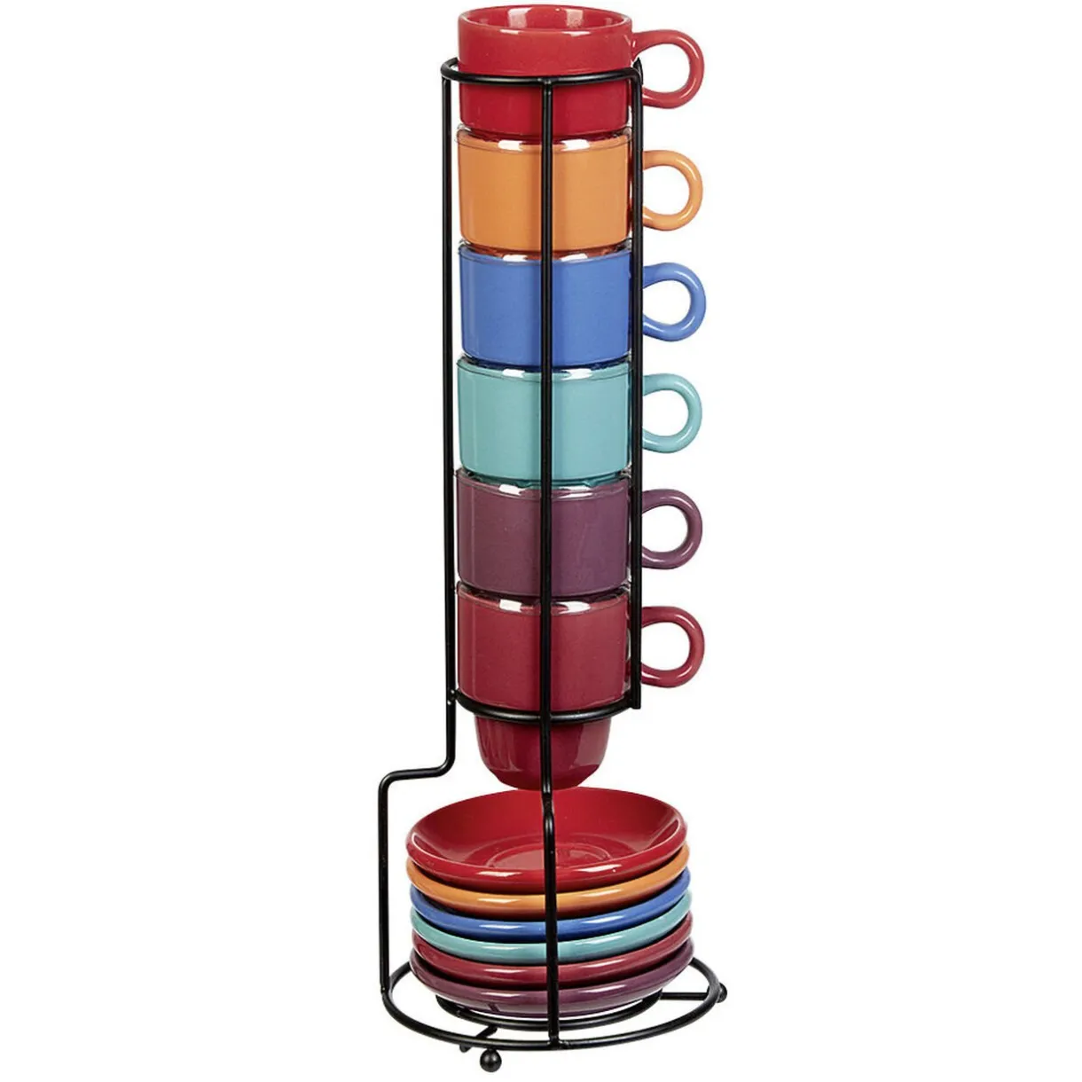 Nettoyage Et Entretien|Gifi Service tasse à café et soucoupe avec support x6