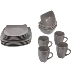 Service vaisselle 16 pièces gris^Gifi Outlet