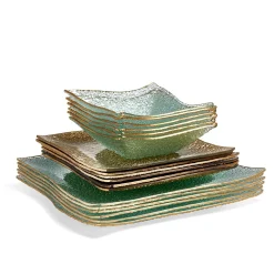 Service vaisselle doré transparent 18 pièces^Gifi Online