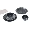 Service vaisselle en porcelaine 18 pièces motif graphique noir et blanc^Gifi Sale