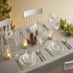 Service vaisselle en verre transparent^Gifi Clearance