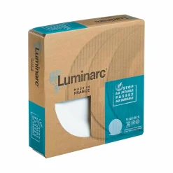 Service vaisselle Luminarc lot de 12 assiettes plates rondes uni blanc^Gifi Hot