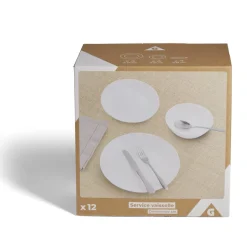 Service vaisselle opale 12 pièces^Gifi Outlet