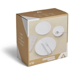 Service vaisselle opale 12 pièces^Gifi Outlet