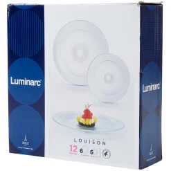 Service vaisselle transparent Louison Luminarc 12 pièces^Gifi Best