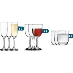 Service verre à pied 18 pièces^Gifi Online