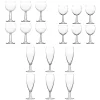 Service verre à pied ballon et flûte 18 pièces^Gifi Discount