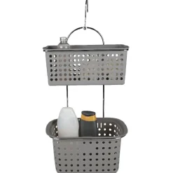 Gifi Serviteur de douche à 2 panières grises