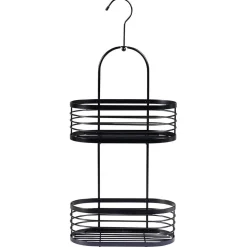 Outlet Gifi Serviteur de douche 2 niveaux métal noir