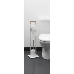Best Gifi Serviteur WC blanc et couleur bois