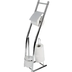 New Gifi Serviteur WC métal gris avec brosse