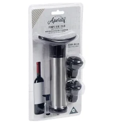 Set 1 pompe à vide + 2 bouchons à vin^Gifi Clearance