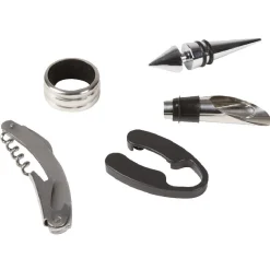 Set accessoires vin en forme de bouteille^Gifi Discount