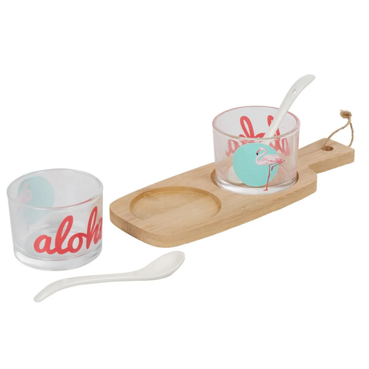 Set apéritif Aloha planche coupelle cuillère^Gifi Hot