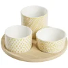 Set apéro plateau bambou Ø20cm et coupelle x3^Gifi New