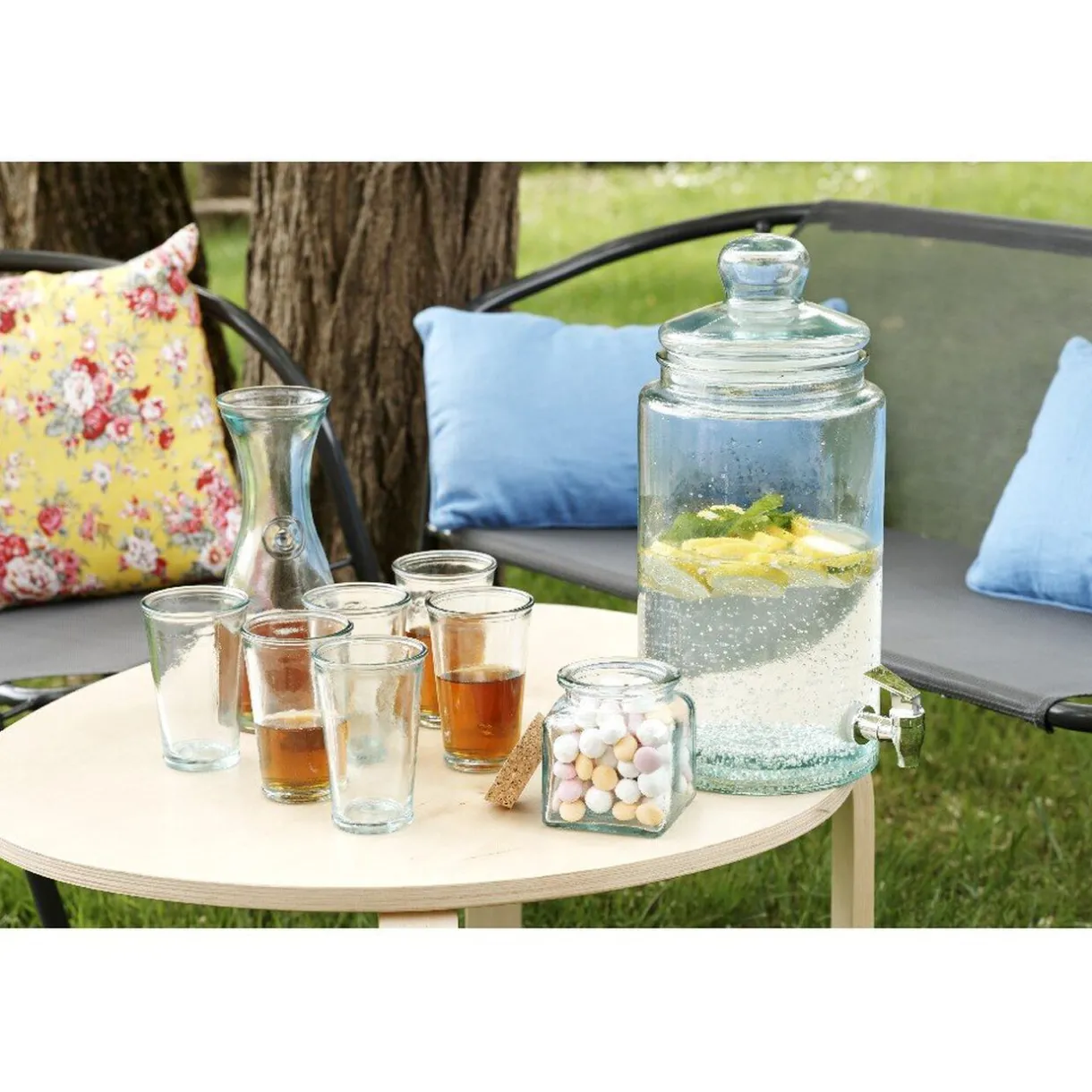 Set carafe et 6 verres transparents^Gifi Hot