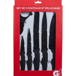 Set de 5 couteaux et 1 éplucheur^Gifi