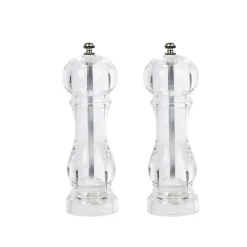 Set de 2 moulins poivre et sel gris transparent^Gifi Clearance