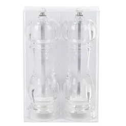 Set de 2 moulins poivre et sel gris transparent^Gifi Clearance