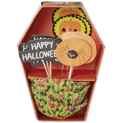Set de caissettes à muffin + piques décor Halloween - 24 pièces^Gifi Online