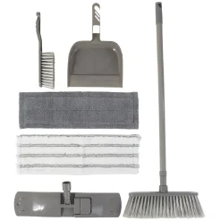 Nettoyage Et Entretien|Gifi Set de ménage complet avec pelle et balayette 7 pièces