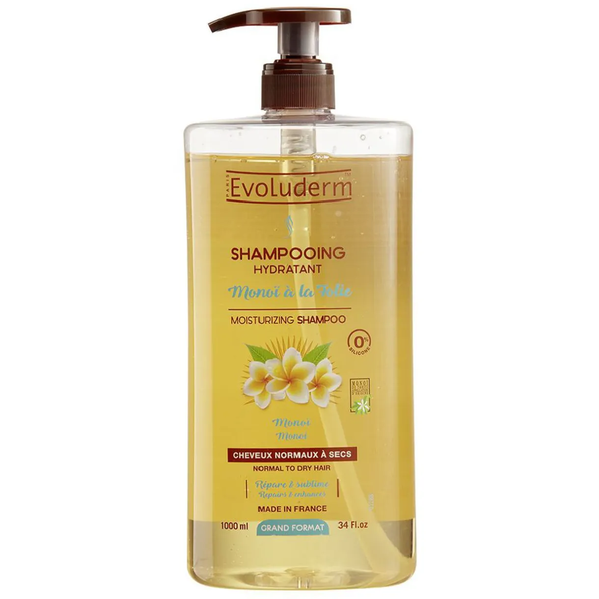 Best Gifi Shampooing hydratant Evoluderm monoï à la folie 1L