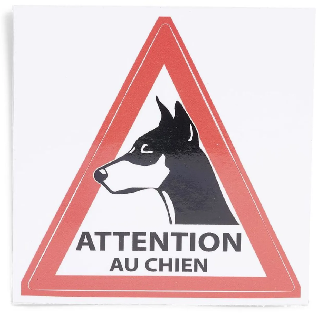 Online Gifi Signalétique adhésive "Attention au chien" - 8x8 cm
