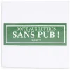 Sale Gifi Signalétique adhésive "Boîte aux lettres sans pub" - Vert, 8x8 cm