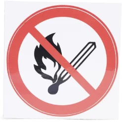 Hot Gifi Signalétique adhésive "Flamme interdite" - 8x8 cm
