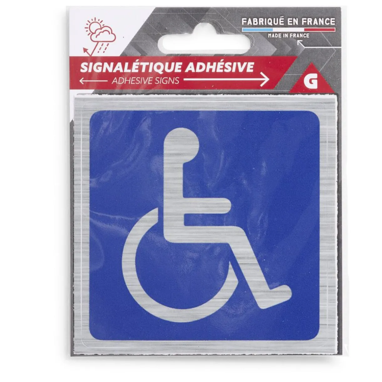 Best Gifi Signalétique adhésive "Handicapé à mobilité réduite" - 8x8 cm