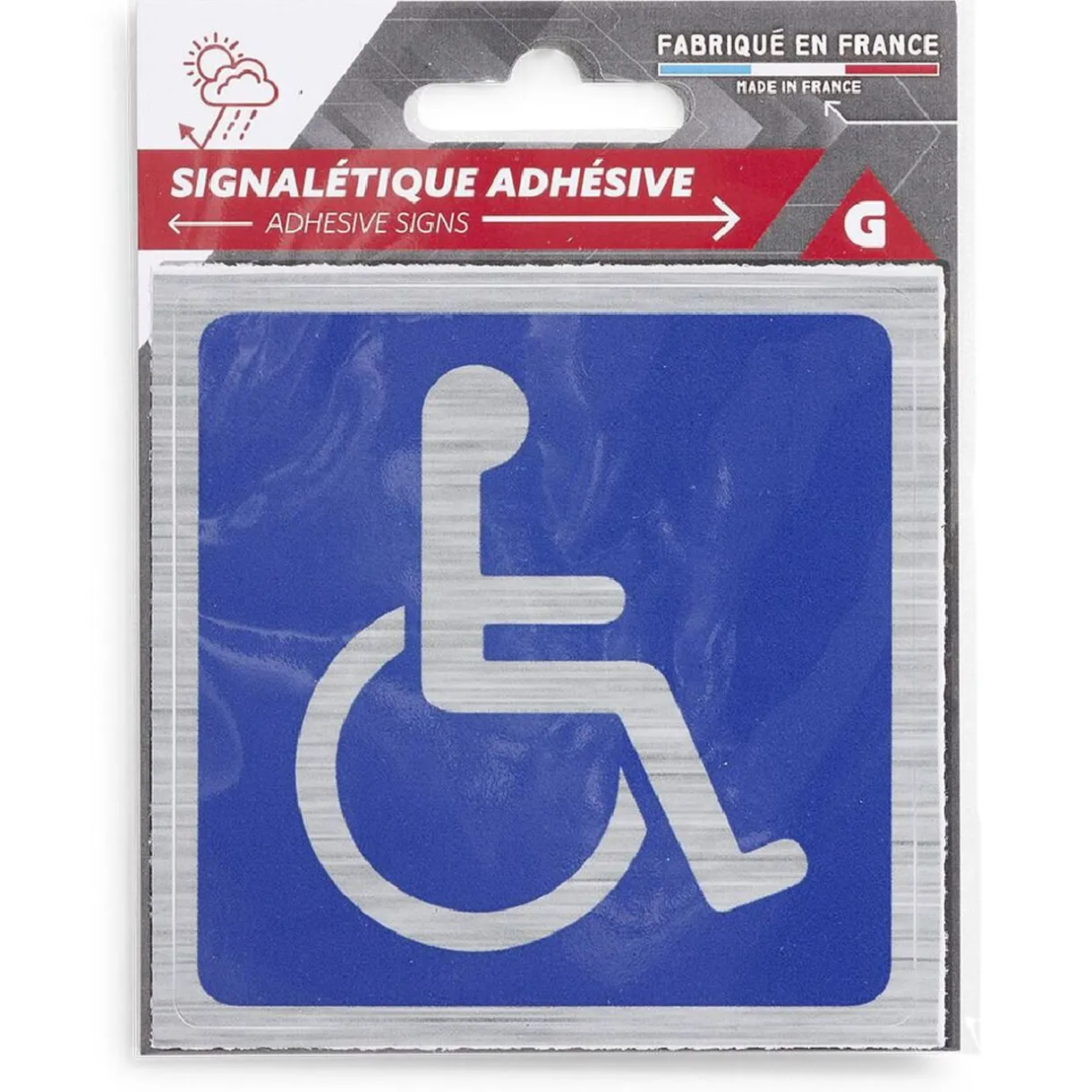 Best Gifi Signalétique adhésive "Handicapé à mobilité réduite" - 8x8 cm
