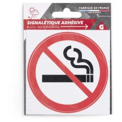 Hot Gifi Signalétique adhésive "Interdiction de fumer" - 8x8 cm
