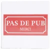 Outlet Gifi Signalétique adhésive "Pas de pub, merci" - 8x8 cm