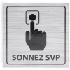 Discount Gifi Signalétique adhésive "Sonnez svp" - 8x8 cm