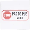 Outlet Gifi Signalétique adhésive "Stop, pas de pub" - 8x8 cm